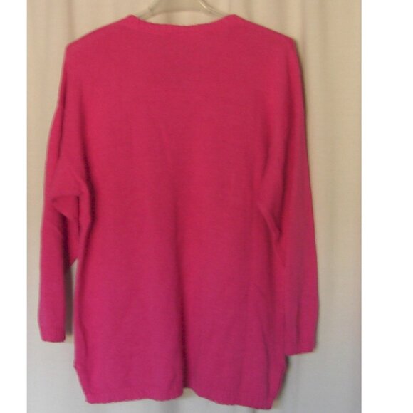 Vtg International Sportswear Oversized Knit Sweater Tunic TOP, Size 2X-3X Pink - Picture 2 of 6